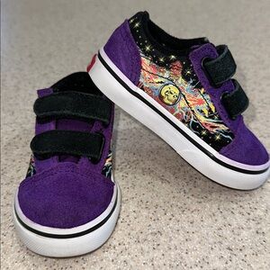 ✨ VANS GLOW in the DARK Wizard and Skull Purple and Black Old Skool Shoes size 5
